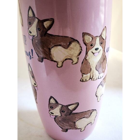 MUG/CUP-Sheffield Home-Corgi dog-Pink-"I Woke Up Corgie-ous!"-Tall-Holds 2-1/3C - Picture 8 of 9